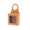 20pcs Kraft Paper Wine Bottle Box with Window, Hanging Foldable