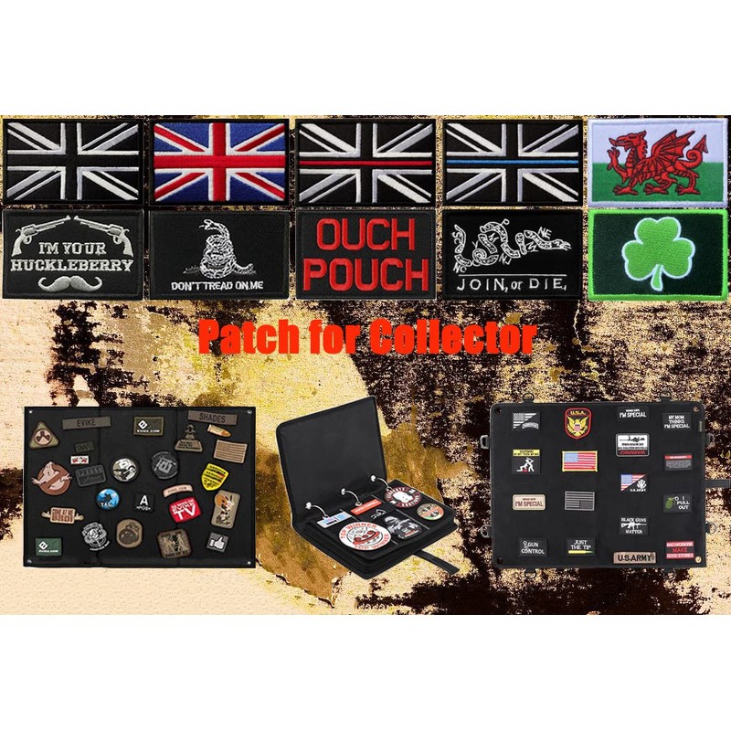 4 in 1 Tactical Military Patch Collecting Albums,4 Sheet Double