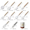 BRIIEC Orange Silicone Kitchen Cooking Utensils Set, Heat Resistant Silicone