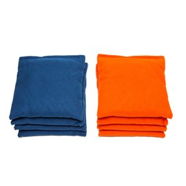 Weather Resistant Cornhole Bags (Set of 8) by SC Cornhole (Royal Blue/Orange)