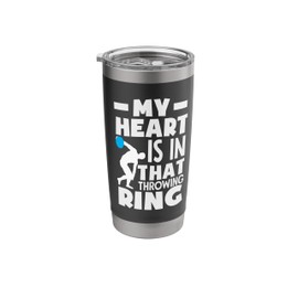 My Heart Is In That Throwing Ring Funny Discus Stainless Steel Insulated Tumbler