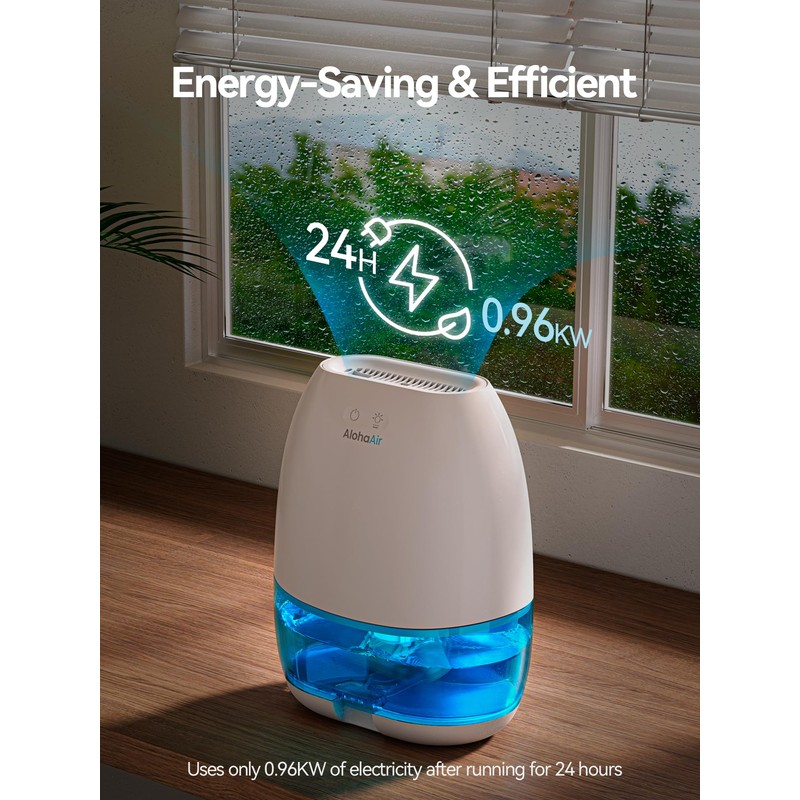 AlohaAir Dehumidifiers for Home, 34 oz Small Dehumidifier for Room,