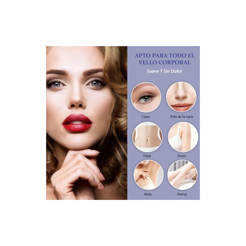 Depiladora Facial Mujer 2 en 1, Afeitadora Electrica Mujer con