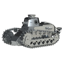 METAL-TIME Nimble Fighter Tank, Tank FT-17 Model, Metal FT-17 Tank Model, 3D Puzzle Building Crafts, Collectible Figure, Stainless Steel DIY Construction with Tool Box, 179 Pieces