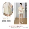 J-Blue Breathable Comfortable Maternity Summer Dress Light Beige/3XL