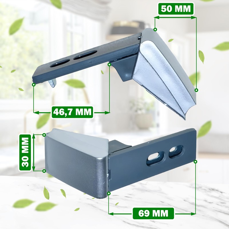 Set of 2 Hinges for Fridge Door Handle with Original