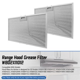 Meyffon 2Pcs WB02X11012 Range Hood Grease Filter Compatible with GE Range Hood, 17-1/2 x 11-5/8 Inch