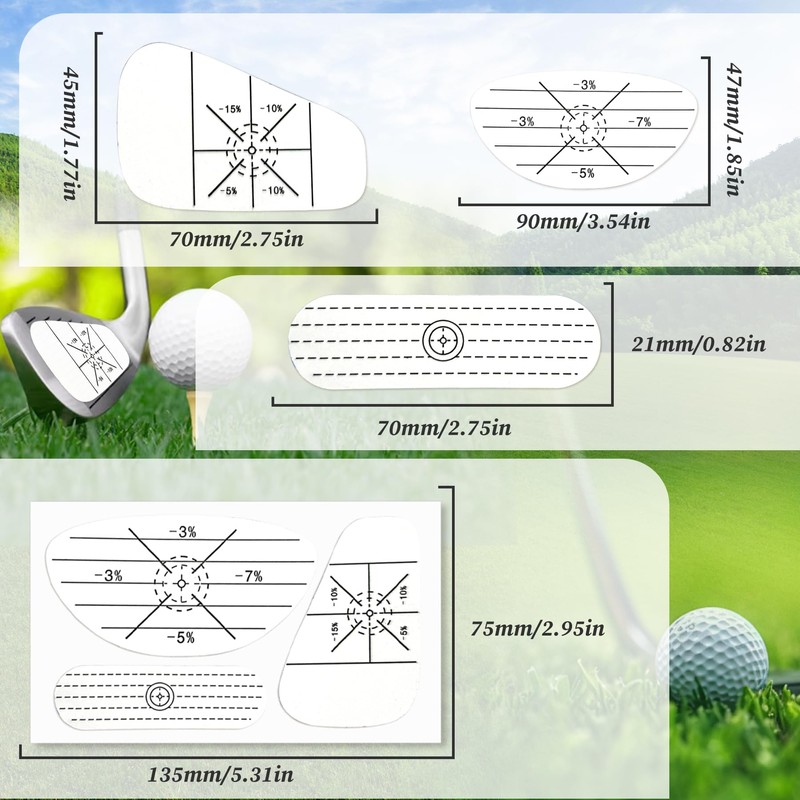 EKIND Golf Impact Labels for Swing Training Golf Club Tape