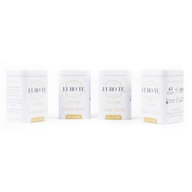 EURO TE Set de Tisanas Frutales con Frutos Rojos con 4 Latas (Moras de la Selva, Fresa Kiwi, Cherry Festival y Oma's Garden), 240 g, Rinde 50 tazas