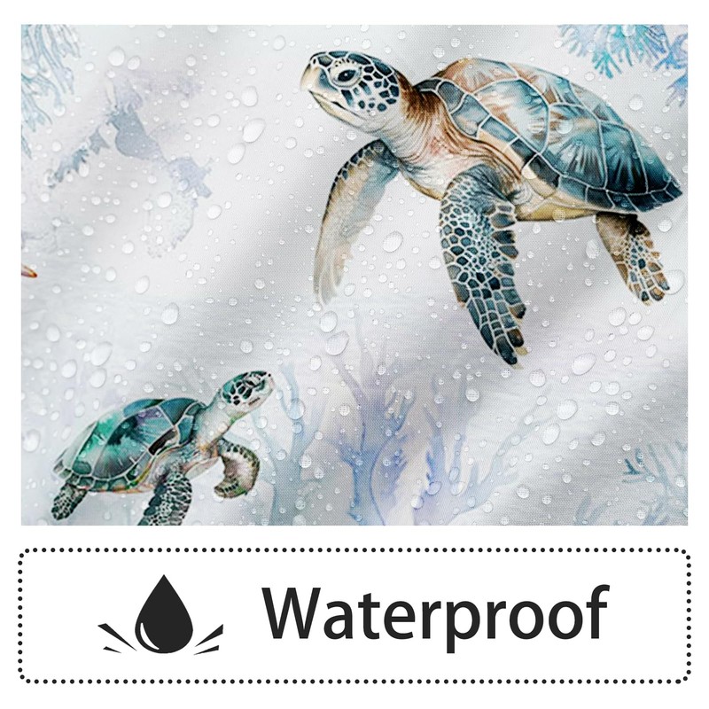 APROPHIC Shower Curtain Blue Summer Ocean 180 x 180 cm,