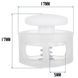 Cord Stoppers, 2 Colors, 16 Pieces, Laces, 2 Holes, 0.2 inches (5 mm), Hat, Clothes, Backpacks, Laces, Fasteners, For DIY