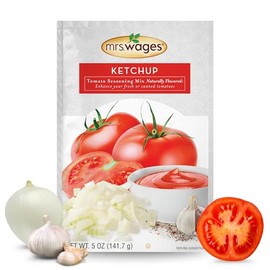 Mrs. Wages Ketchup Mix, Easy-To-Use, Enhance Your Tomatoes, Makes Ketchup in Bulk, Easy To Freeze or Serve Fresh, 5 oz Packet (Value Pack of 6)