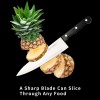 19-Piece Plastic Handle Carbon Steel Kitchen Knife Block Set with