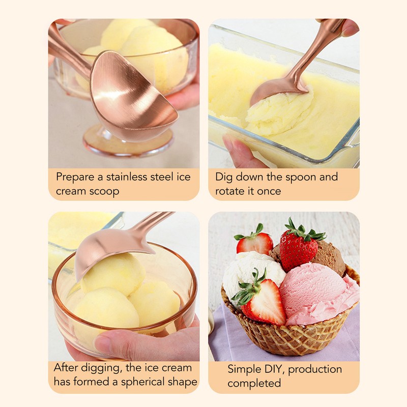 304 Stainless Steel Ice Cream Scoop Long Handle Fruit Ice