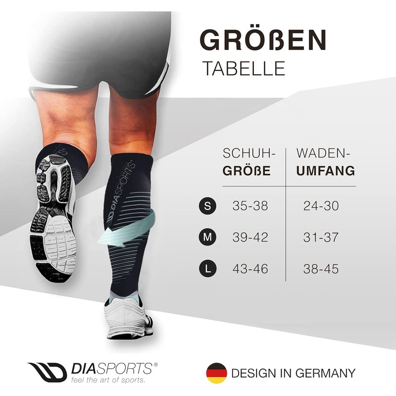 Diasports Runstars Compression Socks for Marathon & Triathlon, High-Quality Compression