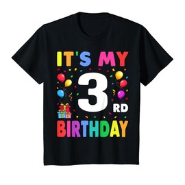 Kids It's My 3rd Birthday 3 Three Happy Birthday Boys or Girls T-Shirt