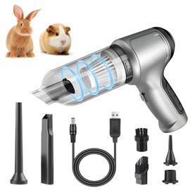 Lyrzzey Guinea Pig Poop Vacuum: 6000Pa Powerful Suction, Cordless Handheld Spot Cleaning Tool for Guinea Pig, Rabbit, Hamster, Chinchilla & Small Animal Cages
