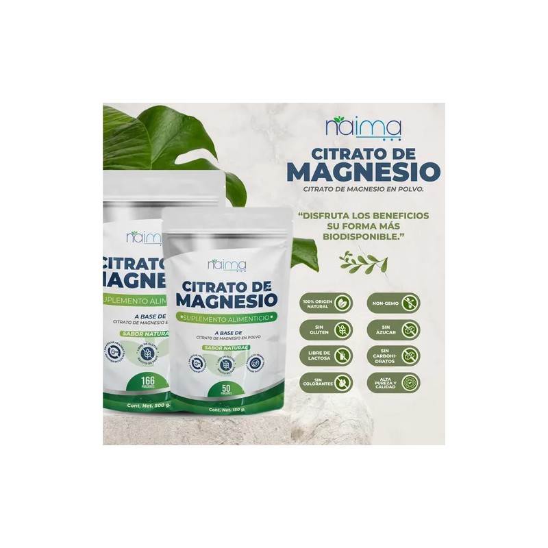 Citrato Magnesio 500 100 Puro Sabor