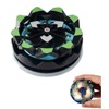 Glow in The Dark Spinning Top, Firework Design (Black)