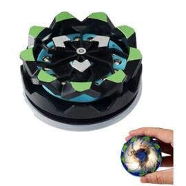 Glow in The Dark Spinning Top, Firework Design (Black)