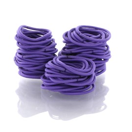My Lello Hair Elastics Hair Ties, Professional Grade Ponytail Holders - Lavender 20 Pack