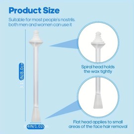 20pcs Nose Wax Stick Spatulas, Dual-End Nasal Wax Applicator Sticks for Nose, Ears and Eyebrows