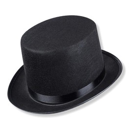 Schramm® Top Hat with Satin Ribbon Black for Adults Chapeau Top Hat