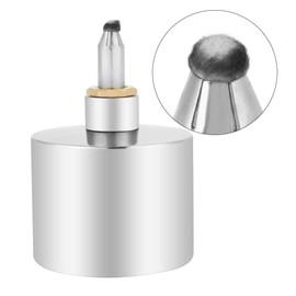 Laboratory Alcohol Burner, Dental Alcohol Burner, 200 ml 304 Stainless Steel, Thickened Alcohol Burner, Biology, Chemistry, Dental Lab Lamp with Wick Electricity Meter for Testing the Dental Alcohol