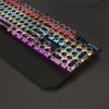 MageGee Typewriter Mechanical Gaming Keyboard, Retro Black Punk Round Keycaps