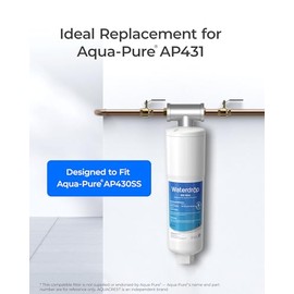 Waterdrop AP431 Replacement Cartridge for Aqua-Pure AP431 Hot Water Scale Inhibitor for AP430SS, Prevent Scale Accumulation and Protect Water Heaters, Pack of 1