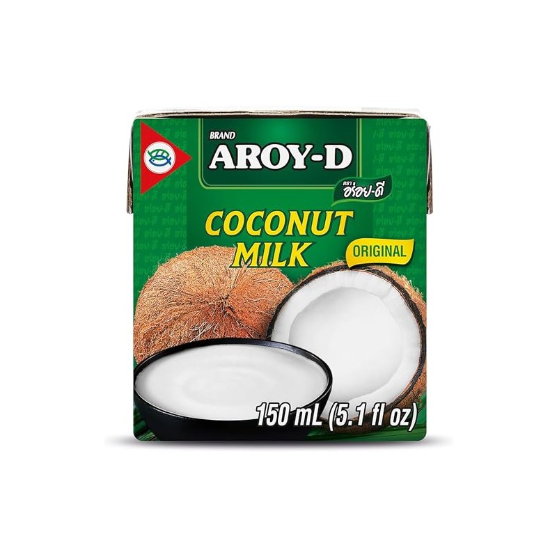 Aroy-D Coconut Milk Mini-size 5.1 Fluid Ounce (150ml), Pack of
