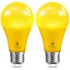 LOHAS Dusk to Dawn Bug Light Bulb Outdoor, A19 Yellow