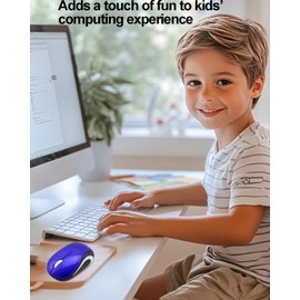 Wireless Mouse Mini Small Silent Cute Pocket Portable Compact Travel USB Tiny Optical Mice 3 Buttons 1000 DPI Cordless Mouse for PC Laptop Computer MacBook Kids Girl Boy Women Small Hands Gift(Purple)