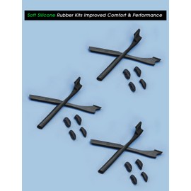 Acefrog 3 Pairs Upgraded Replacement Temple Sleeve Earsocks Nose Pads Kit for Oakley Half Jacket 2.0 OO9144, Half Jacket 2.0 XL, Half Jacket 2.0 Asian Fit Sunglasses, Perfectly Fit, Black