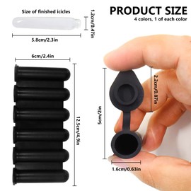 4Colors Mini Ice Cube Stick Tray with Lid, Silicone Ice Tube Making Trays, Ice Cube Molds for Sports and Water Bottles, Easy Push and Pop Out Water Bottle Ice Stick Mold (4Colors)