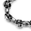 COOLSTEELANDBEYOND Men's Stainless Steel Skull Bracelet, Gothic Punk Biker Chain