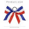 2Pcs American Flag Glitter Ribbon Cheerleading Bows Large Cheer Hair