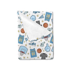 Funny Basketball Baby Blanket for Boy Girl Basketball Sports Flannel Soft Swaddle Blanket Basketball Balls Hoop Uniform Receiving Blanket Newborn Toddler Nursery Bed Crib Blanket Playmat 30x40