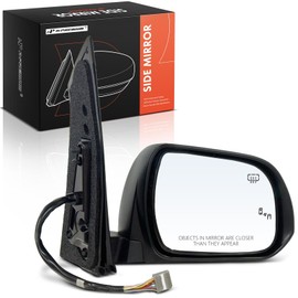 A-Premium Passenger Side Power Door Mirror - Compatible with Toyota Sienna 2011-2012 - Heated Power Folding with Turn Signal and Puddle Light and Blind Spot Detection Black Outside Rear View Mirror