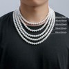 Halora 6/8 mm Pearl Necklace Men Women Pearl Choker Necklace