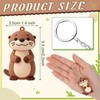 Sureio 48 Pcs 3D Silicone Otter Keychain Bulk Otter Stuff