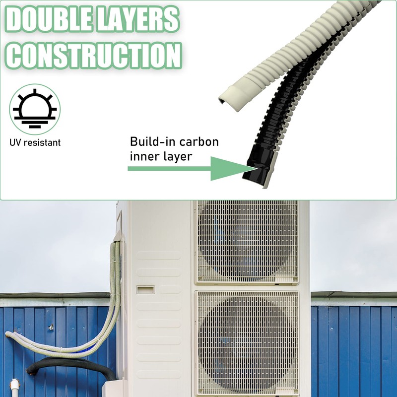 Memrita Mini Split Drain Hose,50 Ft AC Drain Hose,Mini Split