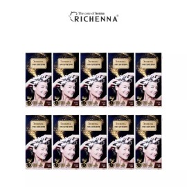 Lichena 리체나 샴푸형 3분 염색제 10박스 [자연스러운 흑갈색] Lichena Shampoo-type 3-Minute Hair Dye 10 Boxes [Natural Dark Brown]