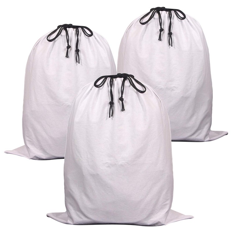 3 Pack Jumbo Drawstring Dust Covers Large Cloth Storage Pouch