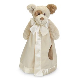 Bearington Baby Lil' Spot Snuggler, Puppy Dog Plush Stuffed Animal Security Blanket, Lovey 15"