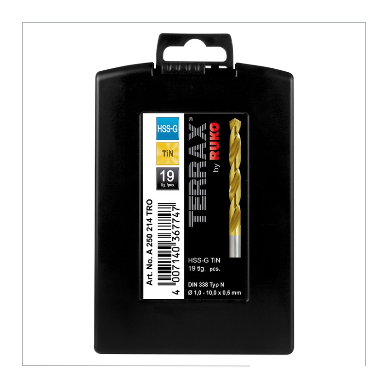 Terrax by Ruko A250214TRO Twist Drill Bit Set DIN 338