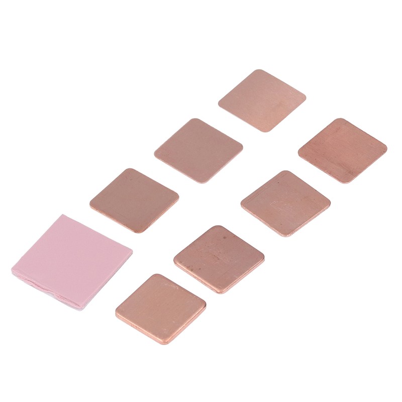 70PCS Copper Heatsink Sheets with 10PCS Silicone Pads Cooling Thermal