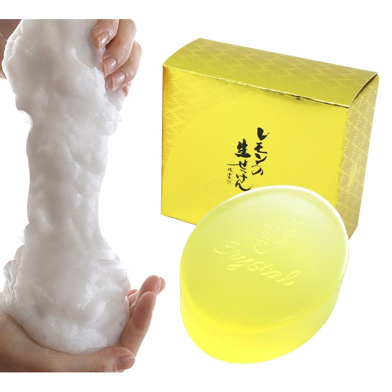 Mikakan Lemon Raw Soap, Solid Type, 3.2 oz (90 g),