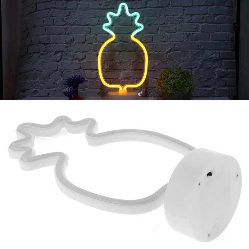 Tabletop Neon Sign Light Unique Shaped Night Lamp with Holder