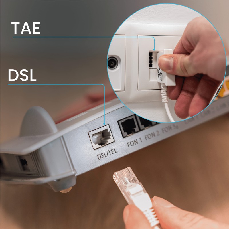 COXBOX 5 m DSL Cable Fritzbox, Speedport, Easybox - TAE